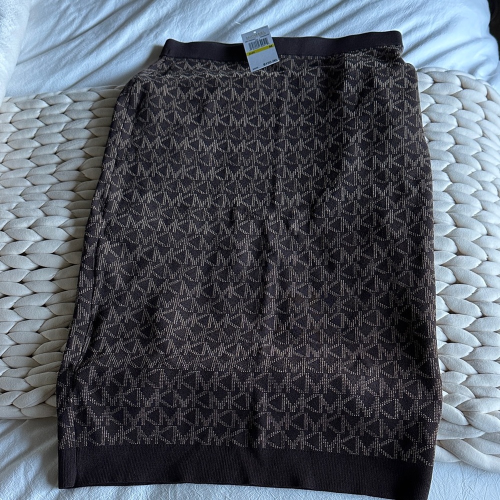 Michael Kors NWT Monogram Pencil Skirt